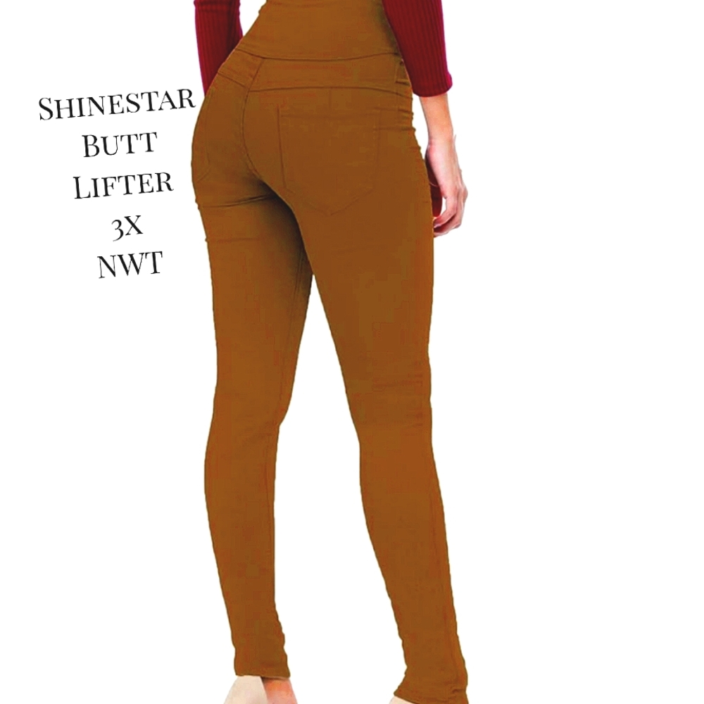 BOOTY LIFTING JEANS NWT Shinestar Pumpkin Orange Size 3X